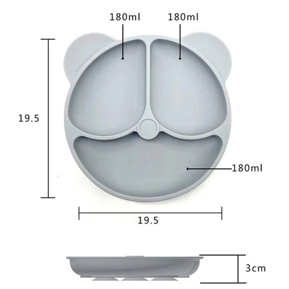 Baby Silicone Divided Plate
